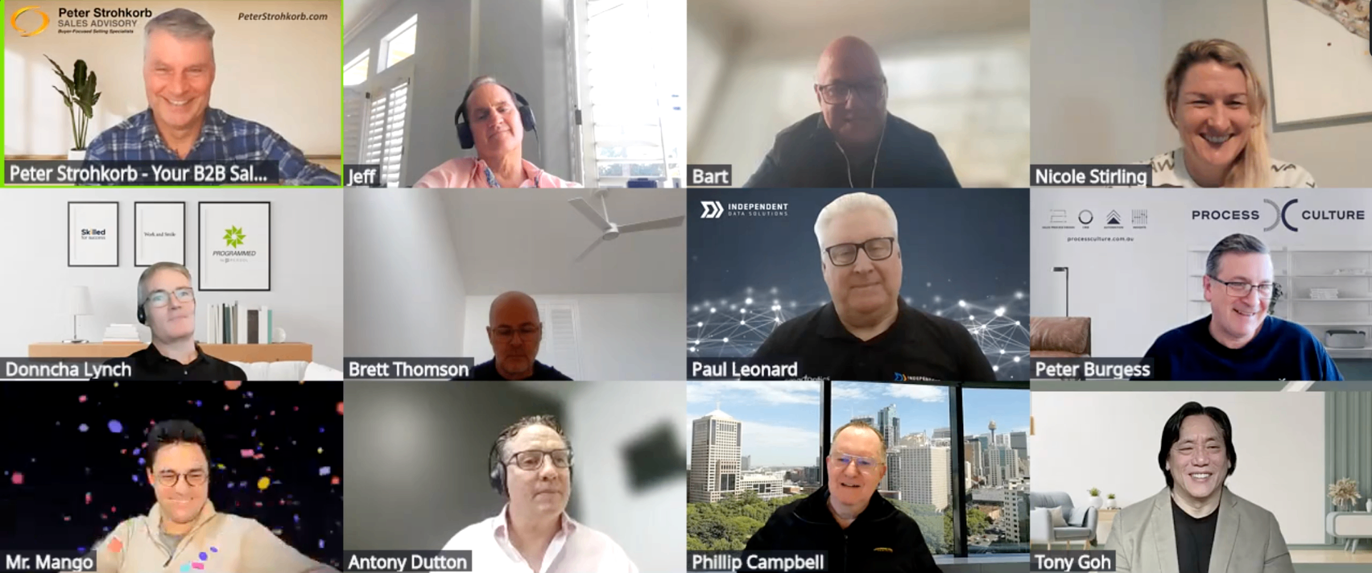Sales Masters Roundtable live session — B2B founders and sales leaders
